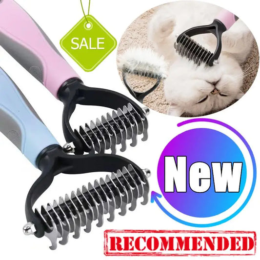 Professional Pet Hair Removal Comb Brush – Grooming & Shedding Tool for Cats, Dogs & Puppies
