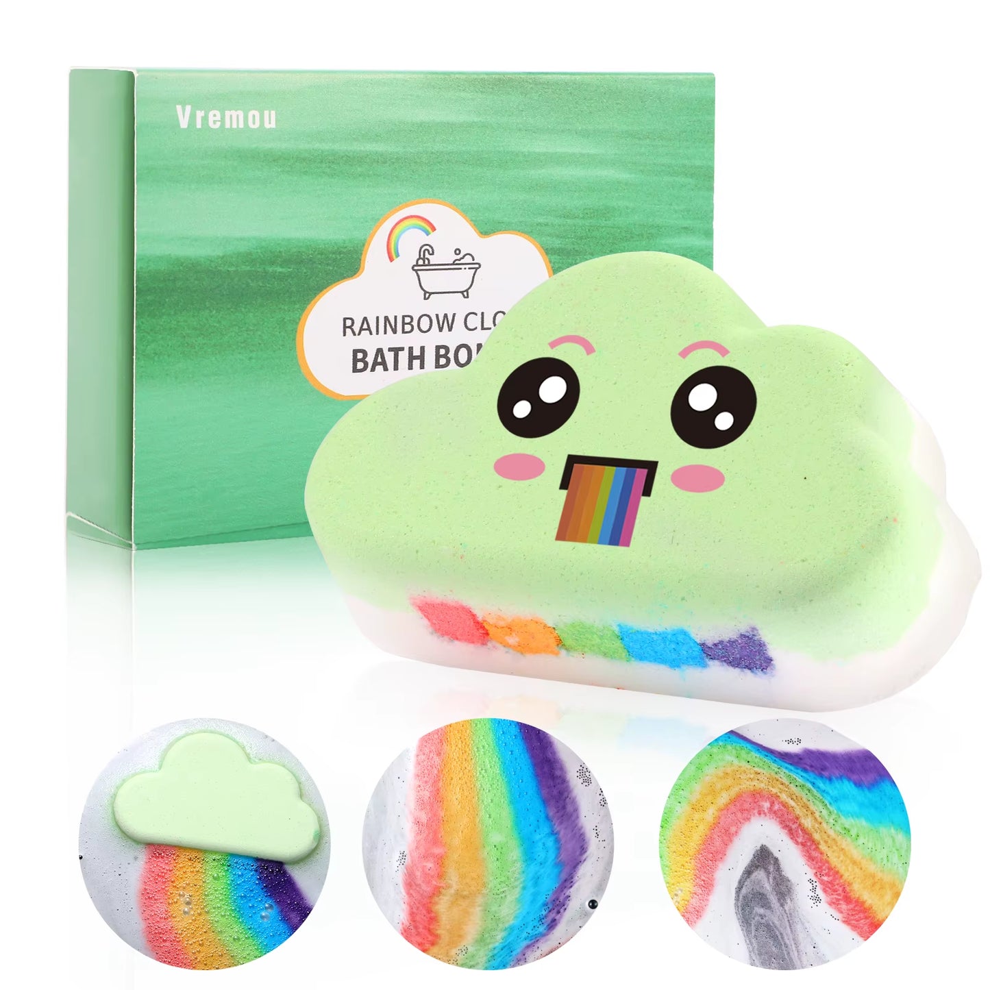 Rainbow Bath Bomb Set for Kids