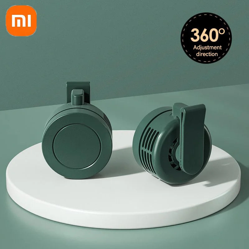 Xiaomi Portable Mini Clip Fan 3-Speed Bladeless Electric Cooling Fan Hanging Waist and Neck Fan USB Rechargeable
