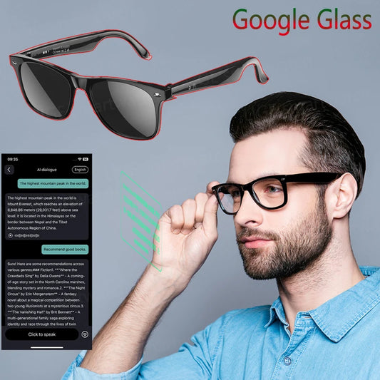 VisionMate AI Smart Glasses – Real-Time Translation, Voice Assistant & Multi-Lens Modes