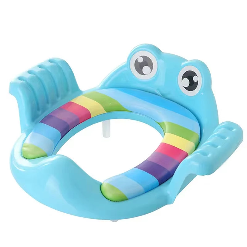 Baby Child Potty Toilet Trainer Seat, Adjustable Training Chair Comfortable Cartoon Cute Toilet Seat for Childr