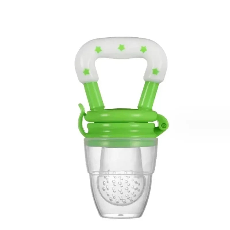 Baby Feeding Spoon with Silicone Mesh Fruit Grinder Pacifier for Complementary Feeding