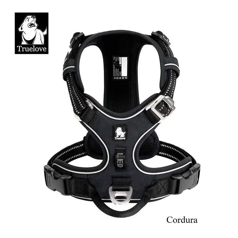 TRUE LOVE Pet Harness No Pull Nylon Reflective Dog Harness Adjustable Comfortable Control Step-In Brilliant TLH5654