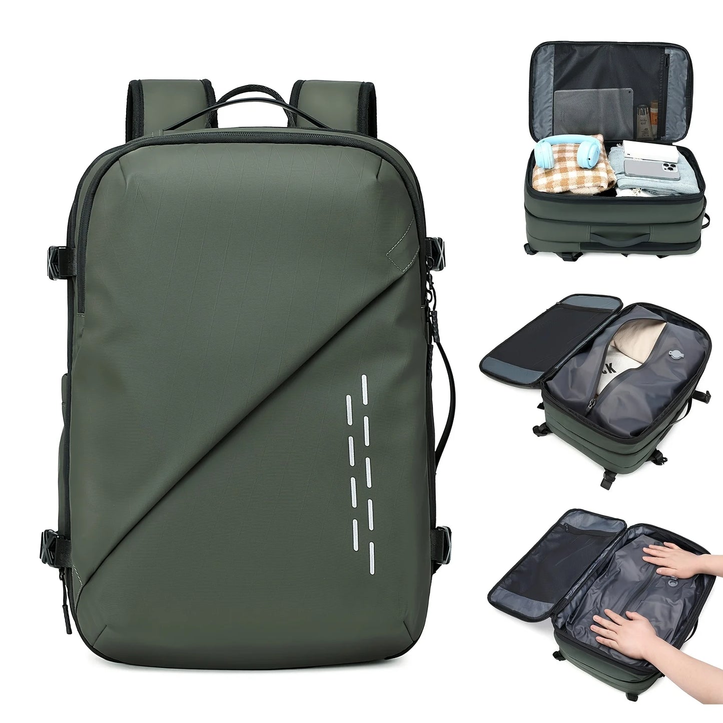 Backpack Large Capacity Fashionable Vacuum Compression Backpack Expansion Travel Bag Computer Backpack Leisure Mountaineering Me