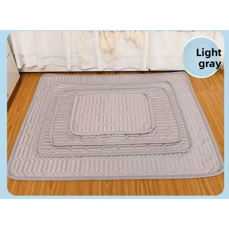 Washable Dog Cooling Pad Ice Silk Summer Pet Self Cooling Blanket, Suitable for Indoor and Outdoor Material Safety,Easy to Carry