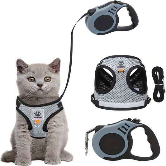 Cat Collar & Harness Leash Set – Kitten Accessories and Pet Supplies for Home Use