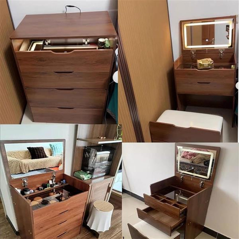 Walnut 3-In-1 Dressing Table