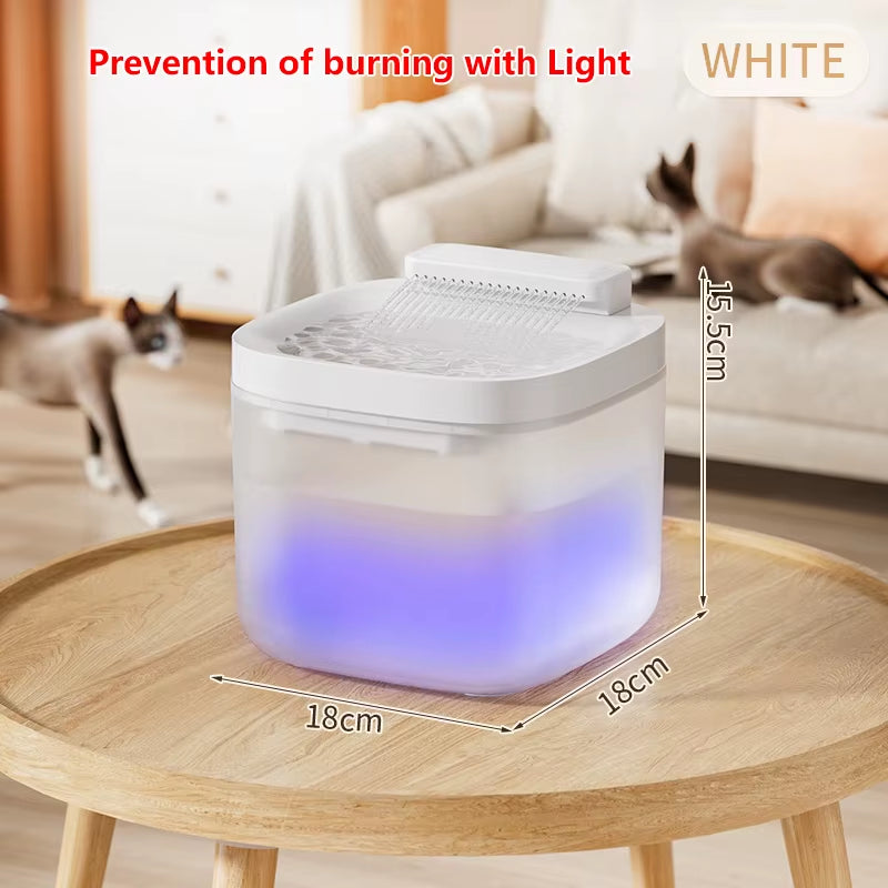 3L/101.45Oz Automatic Cat Water Fountain Large Capacity Pet Dog Water Dispenser Circulating Filter Mute Pet Fountain Feeder