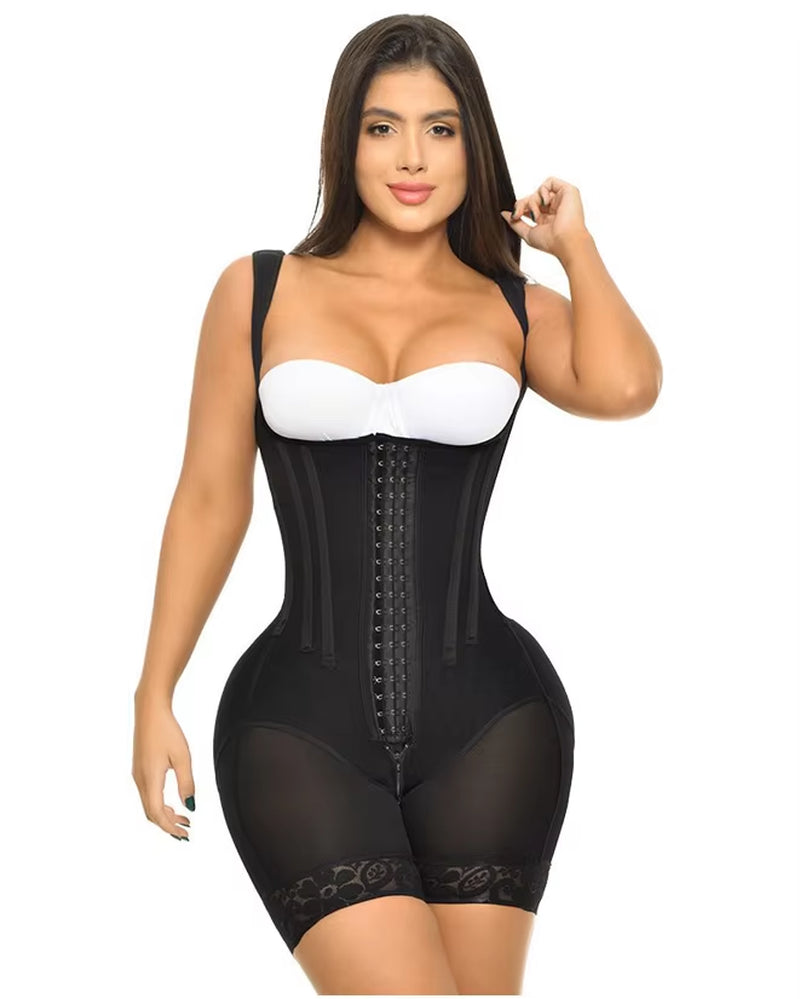 Fajas Colombianas Slimming Corset for Women Compression Bodysuit Open Chest Waist Trainer Shapewear Post Surgery Butt Lifter