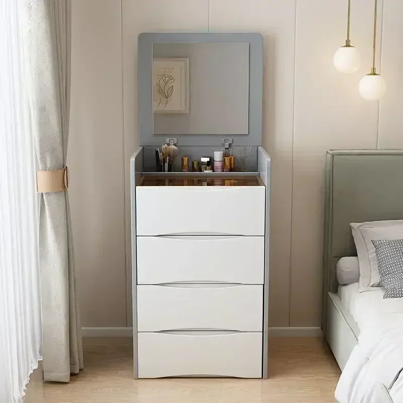 Internet Celebrity Cream Style Dressing Table, Modern Simple Multi-Functional Dressing Table, Including Dressing Stool Dresser2