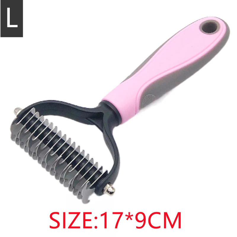 Professional Pet Hair Removal Comb Brush – Grooming & Shedding Tool for Cats, Dogs & Puppies