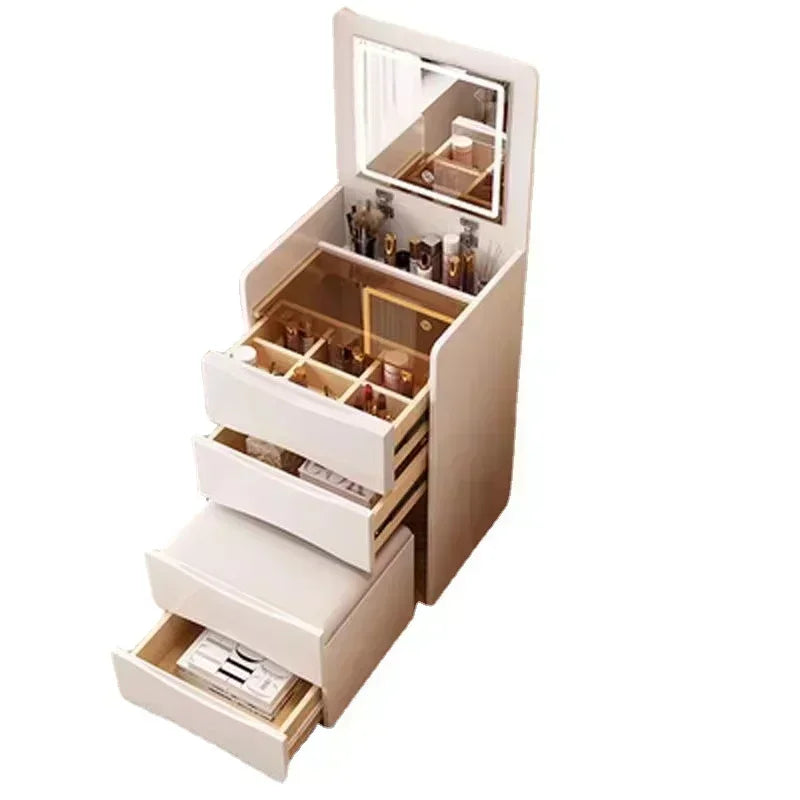 Internet Celebrity Cream Style Dressing Table, Modern Simple Multi-Functional Dressing Table, Including Dressing Stool Dresser2