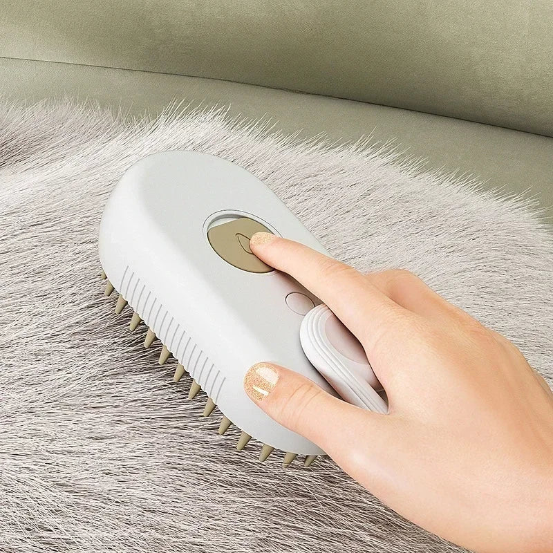 1–2PCS 3-in-1 Steam Pet Grooming Brush – Spray Massage Comb for Tangled & Loose Hair Removal for Dogs & Cats