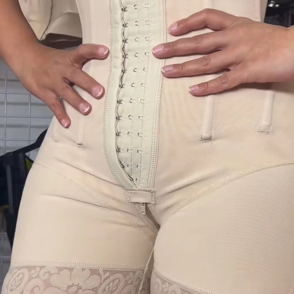 Fajas Colombianas Slimming Corset for Women Compression Bodysuit Open Chest Waist Trainer Shapewear Post Surgery Butt Lifter