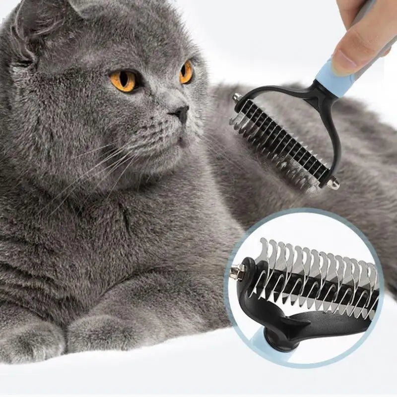 Professional Pet Hair Removal Comb Brush – Grooming & Shedding Tool for Cats, Dogs & Puppies