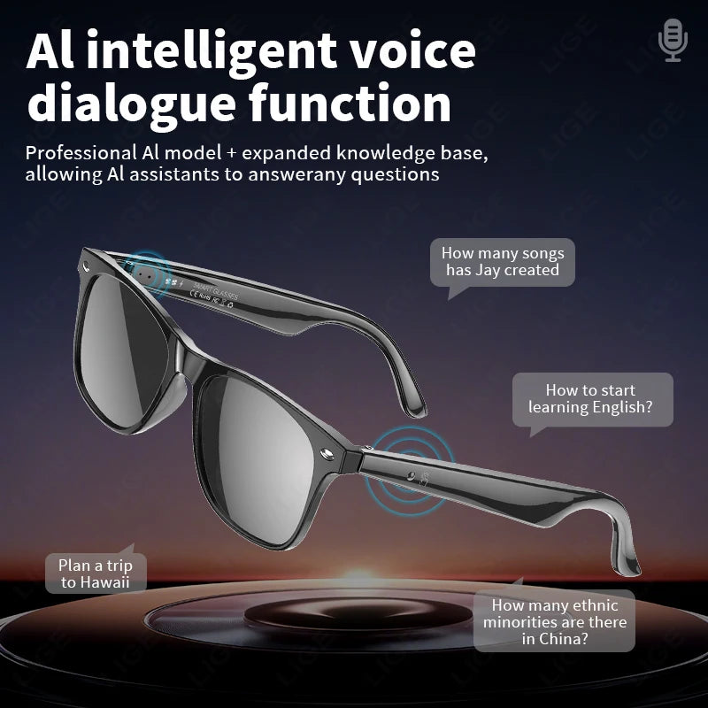 VisionMate AI Smart Glasses – Real-Time Translation, Voice Assistant & Multi-Lens Modes