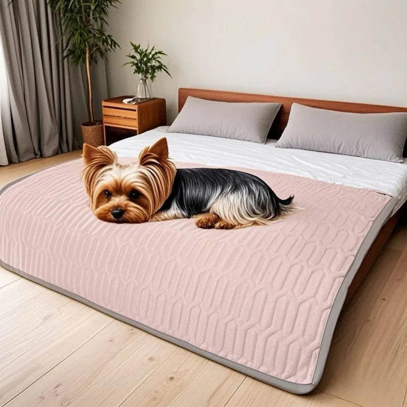 Washable Dog Cooling Pad Ice Silk Summer Pet Self Cooling Blanket, Suitable for Indoor and Outdoor Material Safety,Easy to Carry