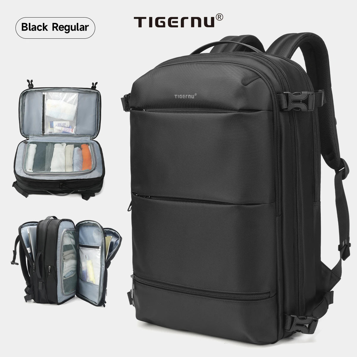 Vacuum Compression Backpacks Men Travel Backpack Expandable USB Bag Large Capacity 17 Laptop Bags for Schoo Cabin Bags