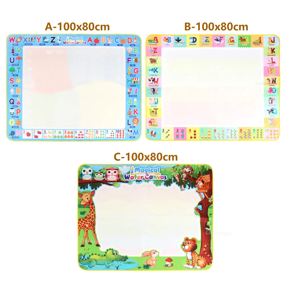 Magic Aqua Doodle Mat – Reusable Water Drawing Pad for Kids (100x80cm)