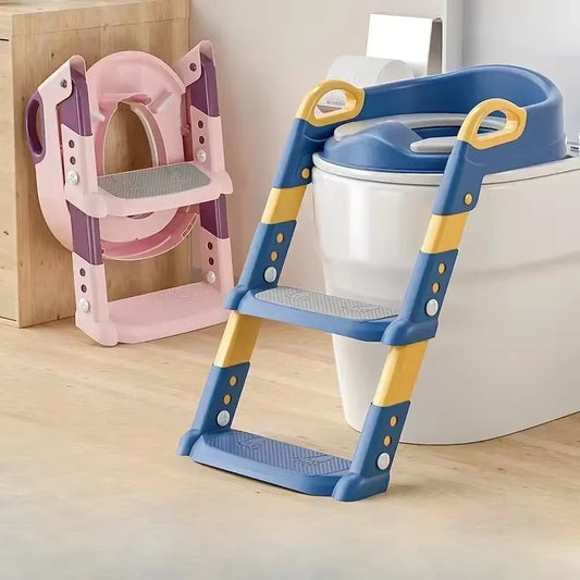 Kids Foldable Toilet Training Ladder – Adjustable Potty Trainer with Step Stool