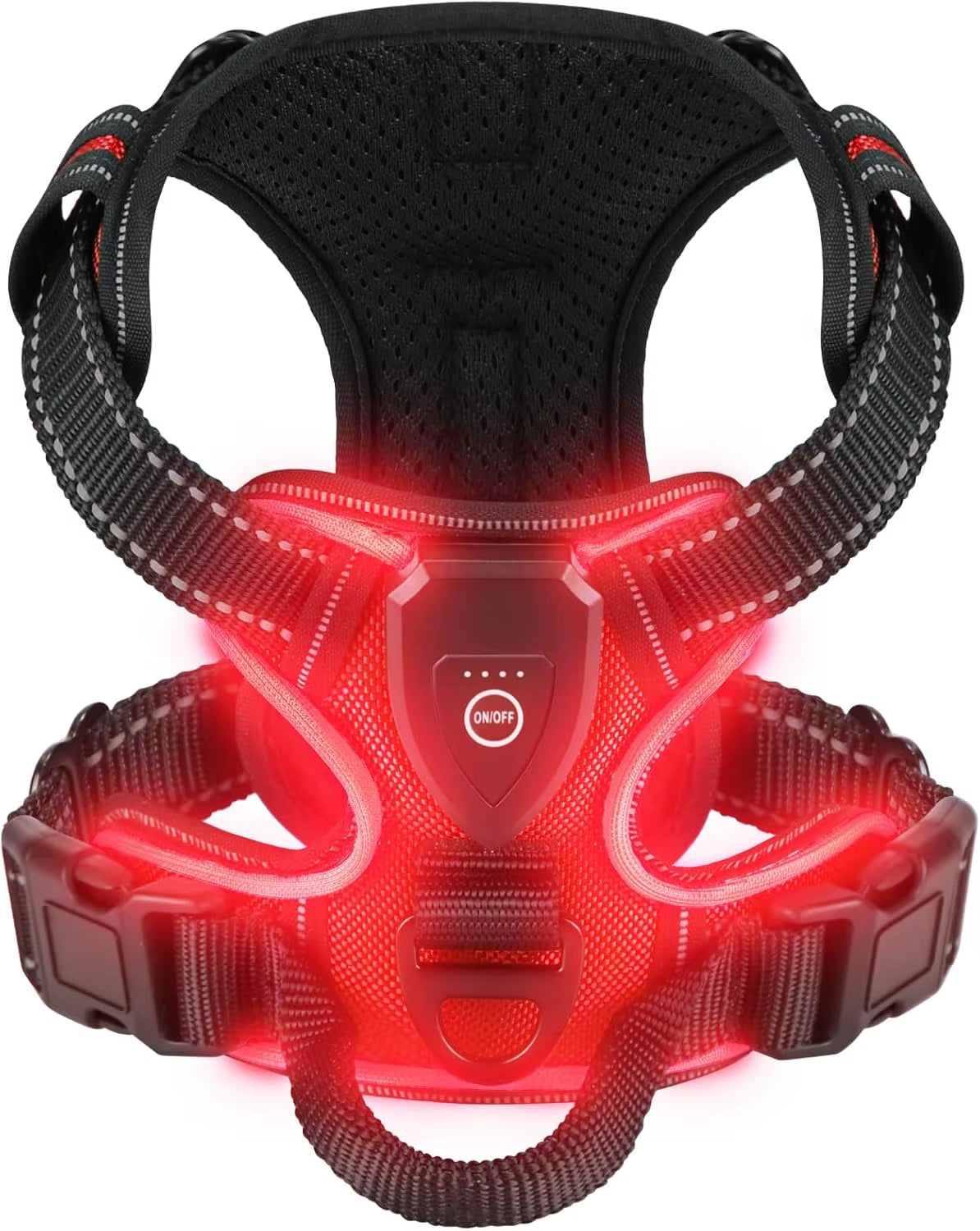 GlowSafe LED Dog Harness for Night Walking