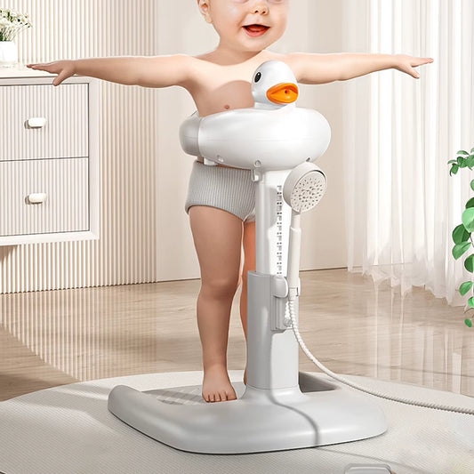 Baby Standing Support for Bathing Baby Shower Stand Adjustable Height anti Slip Foldable Baby Standing Support for Bathing