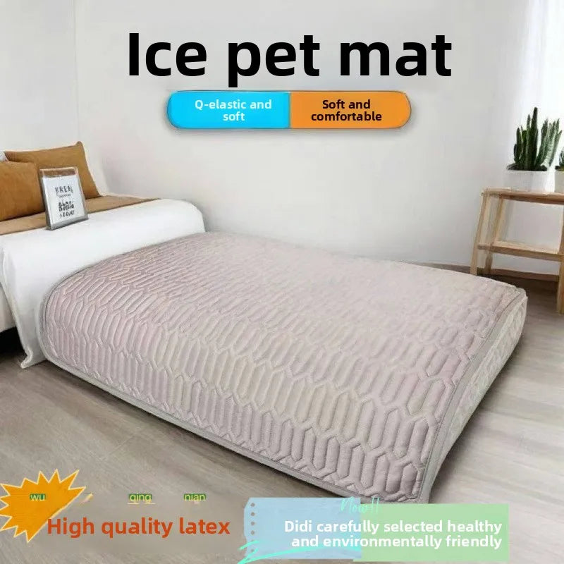 Washable Dog Cooling Pad Ice Silk Summer Pet Self Cooling Blanket, Suitable for Indoor and Outdoor Material Safety,Easy to Carry
