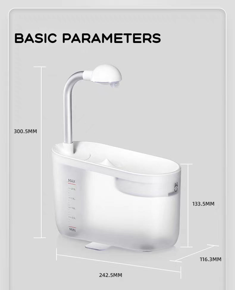 Wireless Cat Water Fountain Automatic Pet Drinker