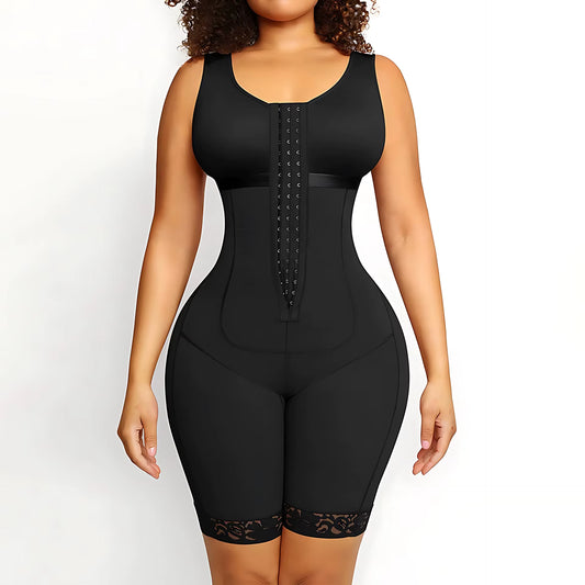 High Compression Stage 2 Operation Garment plus Size Faja Full Body Shaper with Zipper Crotch Slim Waist Tummy Control Shapewear