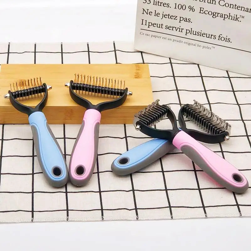 Professional Pet Hair Removal Comb Brush – Grooming & Shedding Tool for Cats, Dogs & Puppies