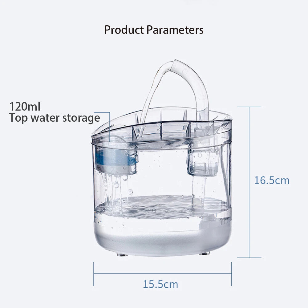 Cat Water Feeder Automation Sensor Faucet Fountain Food Grade Transparent Plastic Dog Water Dispenser for Cat Pet Sensor Drinker