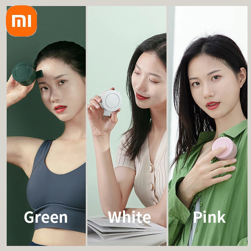 Xiaomi Portable Mini Clip Fan 3-Speed Bladeless Electric Cooling Fan Hanging Waist and Neck Fan USB Rechargeable