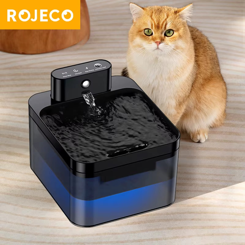 Wireless Automatic Cat Water Fountain 2600Mah Pet Water Dispenser for Dog Cat Infrared Sensor Smart Pet Drinkier Fountain