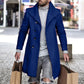 Men'S Long Wool Coat - Thickened Minimalist Trench with Stand Collar Urban Streetwear