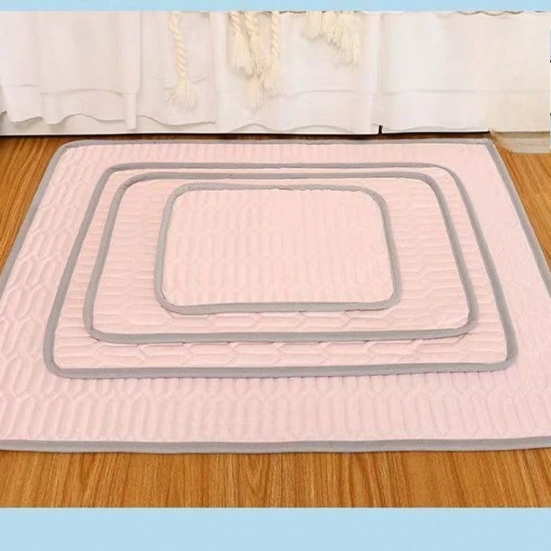 Washable Dog Cooling Pad Ice Silk Summer Pet Self Cooling Blanket, Suitable for Indoor and Outdoor Material Safety,Easy to Carry