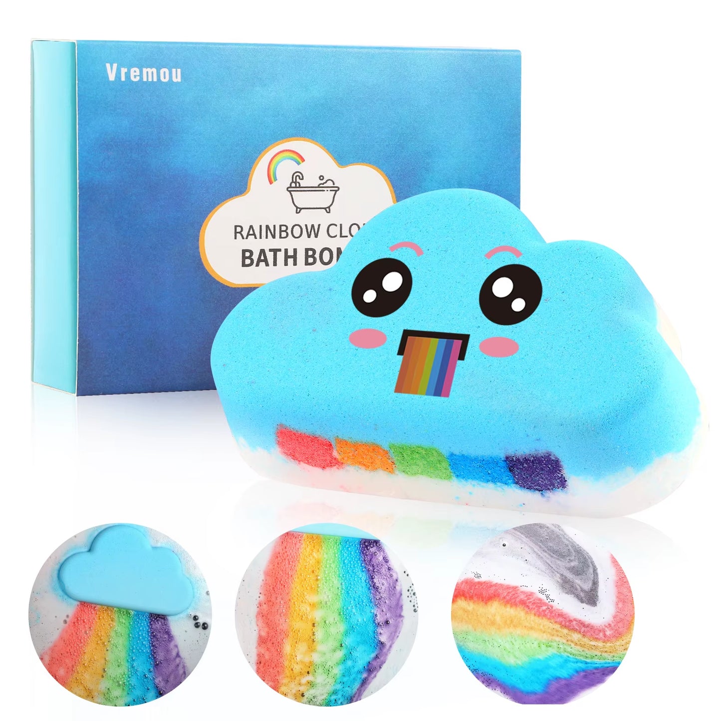 Rainbow Bath Bomb Set for Kids