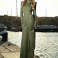 Fashion Elegant Long Sleeve Pullover Sexy Long Sleeve Club Evening Party Maxi Dress Women Turtleneck 2025 Cut Out Dress