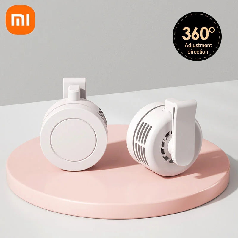 Xiaomi Portable Mini Clip Fan 3-Speed Bladeless Electric Cooling Fan Hanging Waist and Neck Fan USB Rechargeable