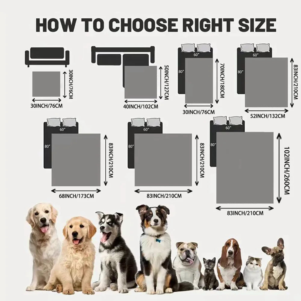 1Pc Waterproof Pet Bed Cover, Bed and Sofa Protection Mat, Suitable for Dogs and Cats, Protector for Mattress or Furniture