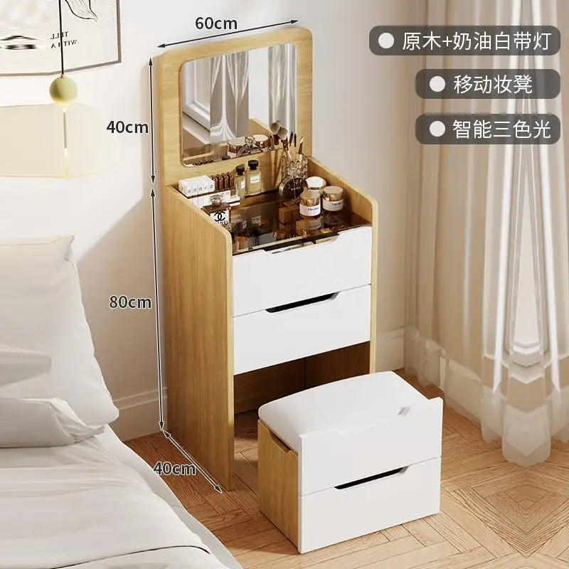 Cream Wind Dresser Modern Simple Multi-Functional 48CM 40CM Bedside Chest Integrated Makeup Table Storage Cabinet