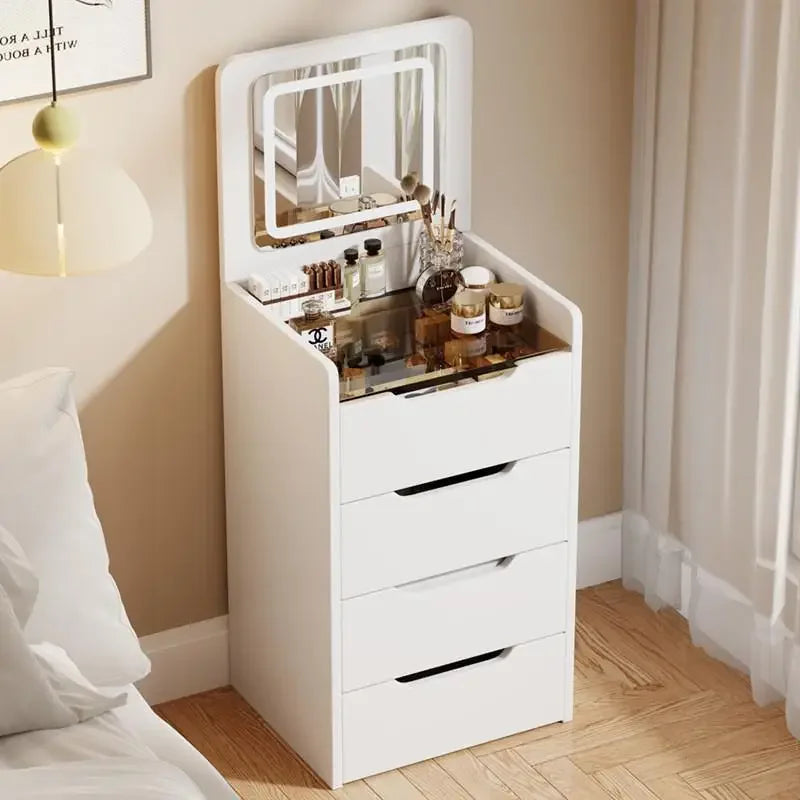 Cream Wind Dresser Modern Simple Multi-Functional 48CM 40CM Bedside Chest Integrated Makeup Table Storage Cabinet