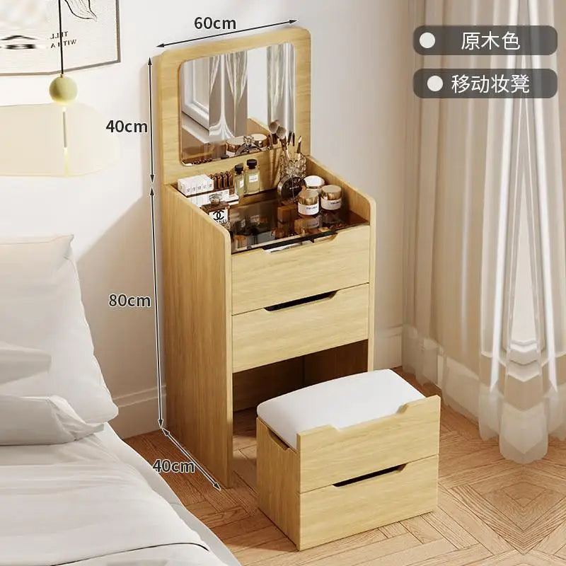 Cream Wind Dresser Modern Simple Multi-Functional 48CM 40CM Bedside Chest Integrated Makeup Table Storage Cabinet