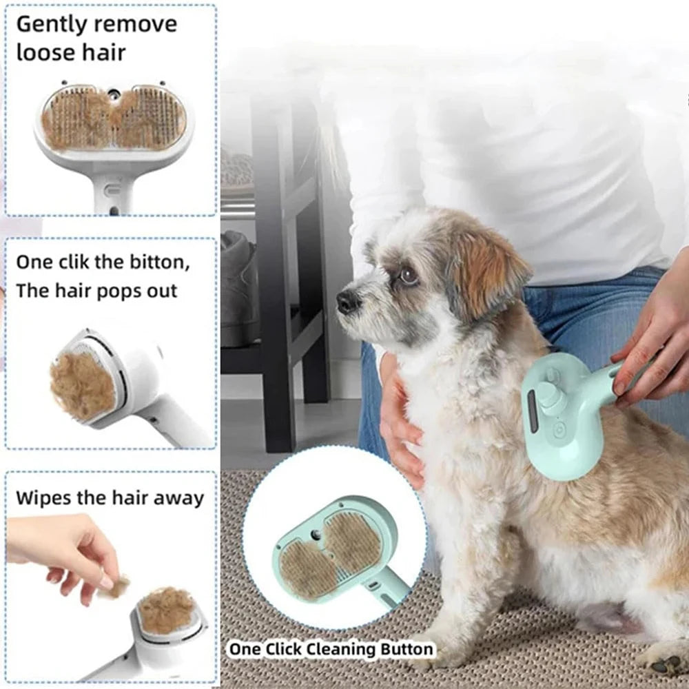 Steam Spray Dog Grooming Brush Unique Steam Brush for Dogs Luxury Grooming Brush Dog Steam Brush C