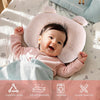 Portable Baby Pillow, Adjustable Cute Cartoon Bear Soft and Cozy Pillow, Ergonomic Design Soft Hypoallergenic Pillows for Newborn Babies Sleeping Prevent Flat Head
