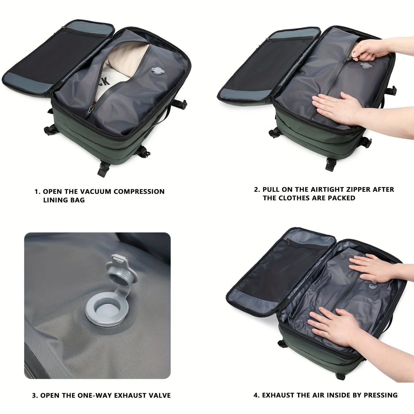 Backpack Large Capacity Fashionable Vacuum Compression Backpack Expansion Travel Bag Computer Backpack Leisure Mountaineering Me