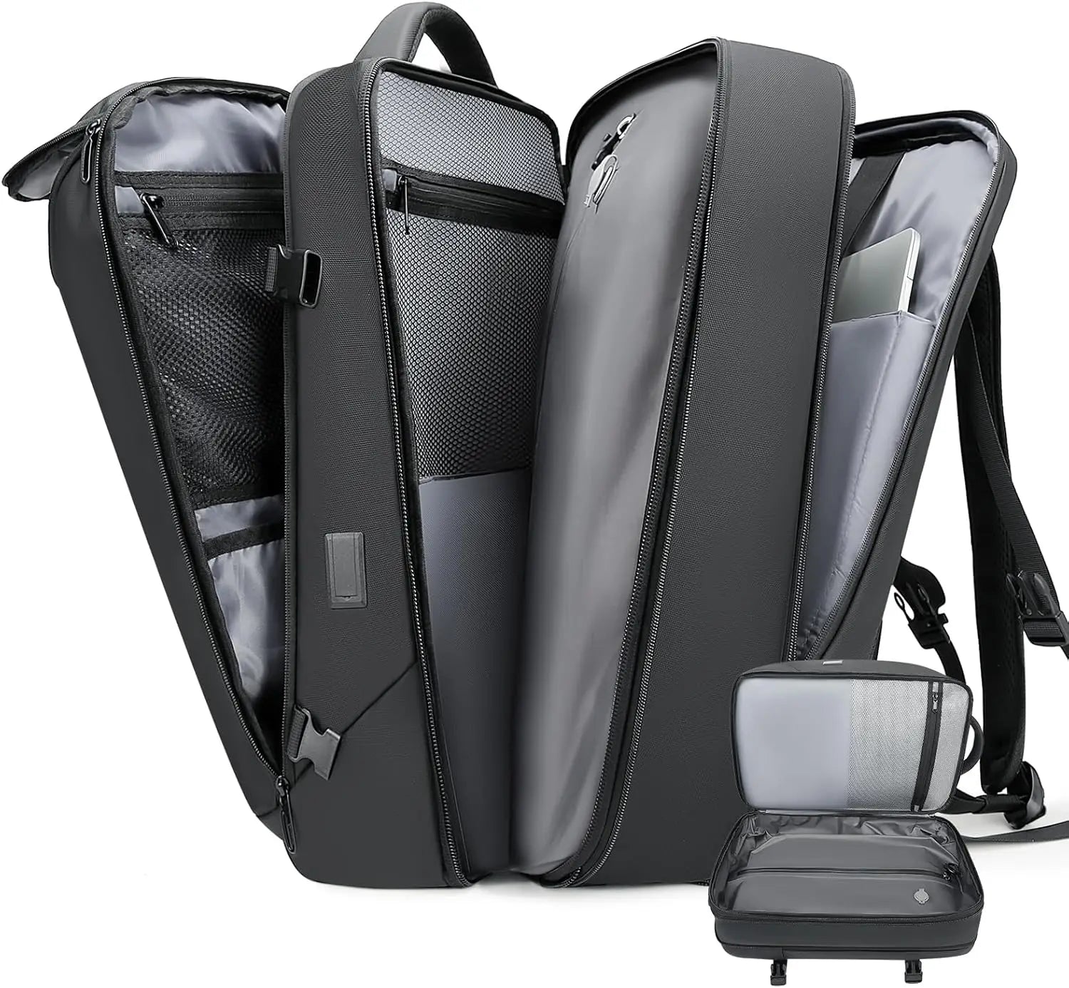 2025 Vacuum Compression Backpack for Travel 50L Travel Backpack with Vacuum Seal,Expandable Backpacks with Pump for Airplanes