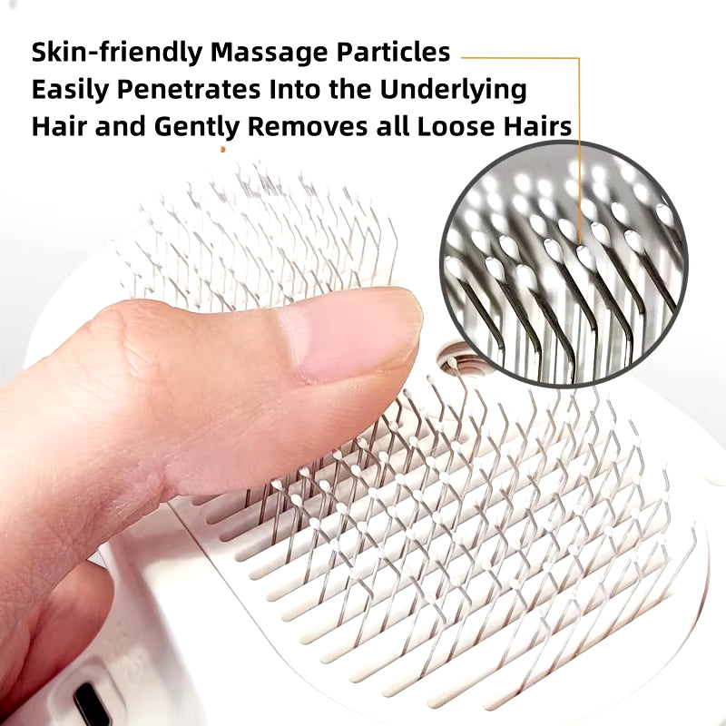 3-in-1 Electric Steam Pet Grooming Brush for Dogs & Cats – Hair Removal, Massage & Anti-Tangle Cleaning Comb