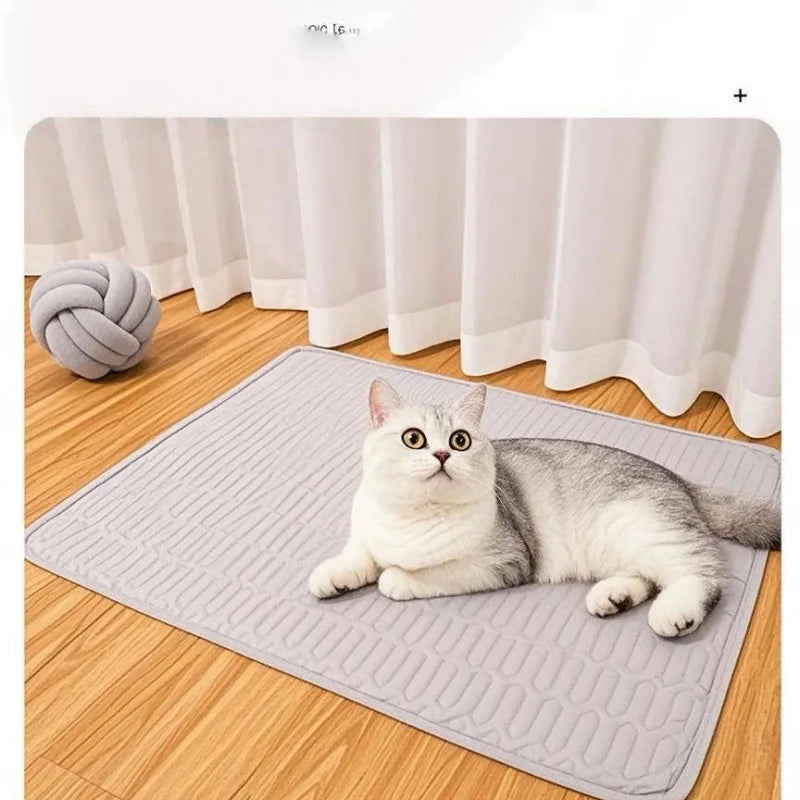 Washable Dog Cooling Pad Ice Silk Summer Pet Self Cooling Blanket, Suitable for Indoor and Outdoor Material Safety,Easy to Carry