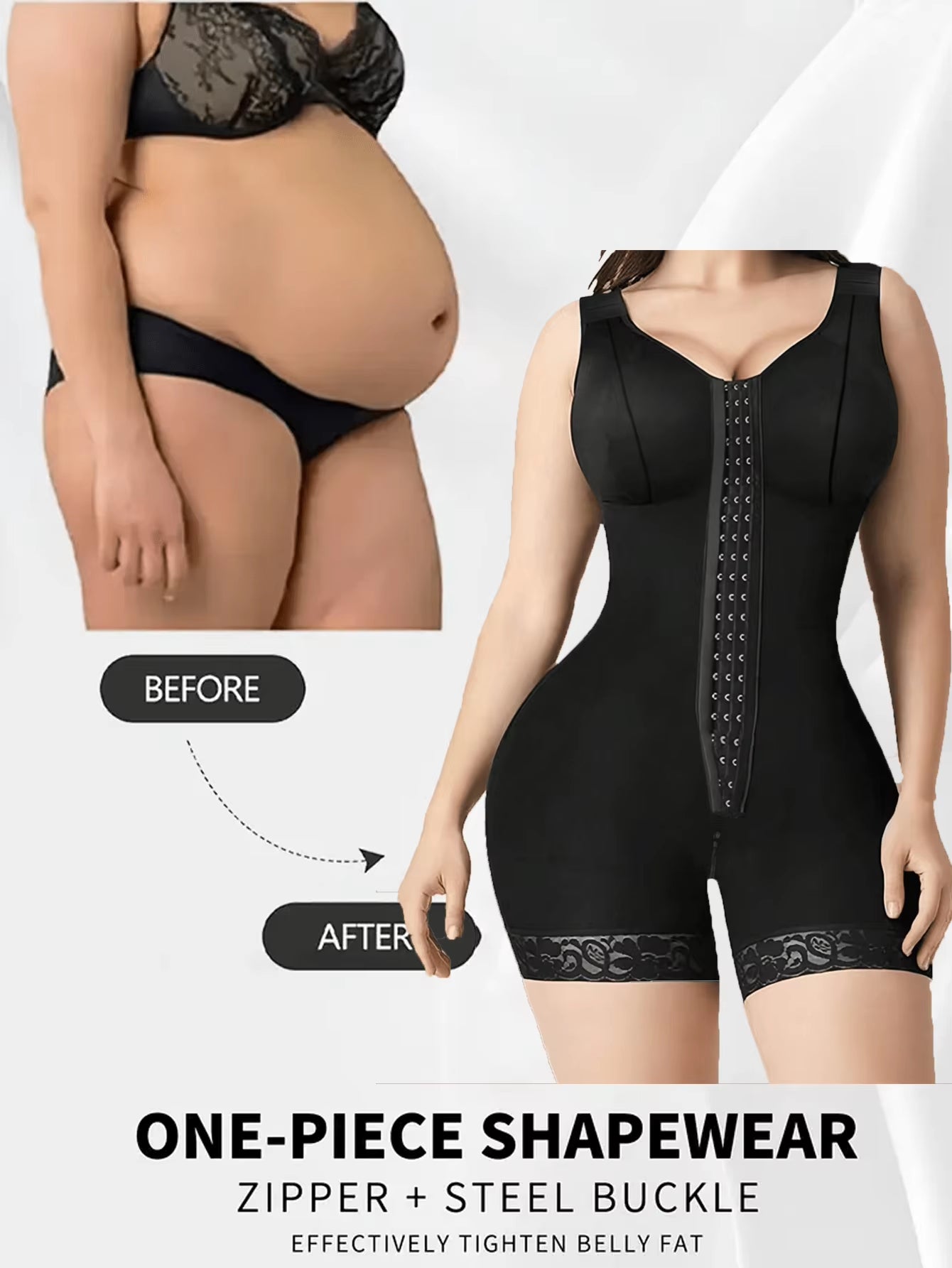 High Compression Fajas Colombiana Short Girdles with Brooches Bust for Daily and Post-Surgical Use Slimming Sheath Belly Women