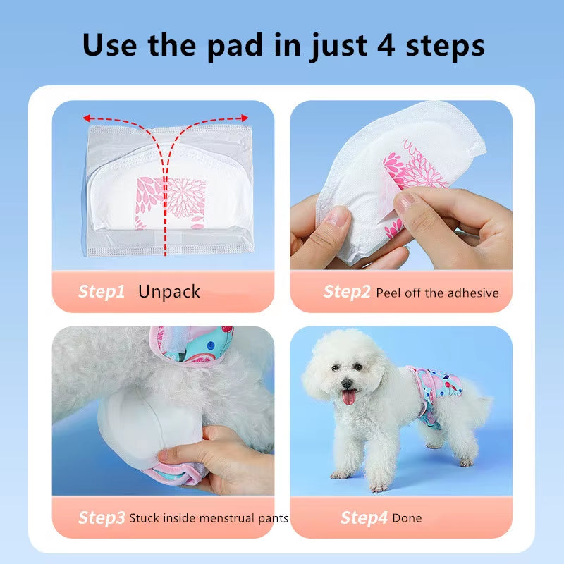 Disposable Dog Diapers for Male & Female Dogs with Ultra Absorbent Pads (30pcs Pack)